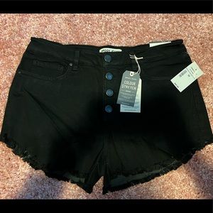 bootlegger size 32 black high waisted shorts
